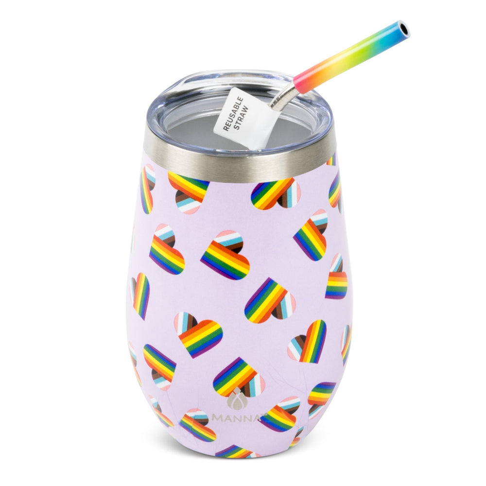 17 oz Straw Wine Tumbler, Pride Collection