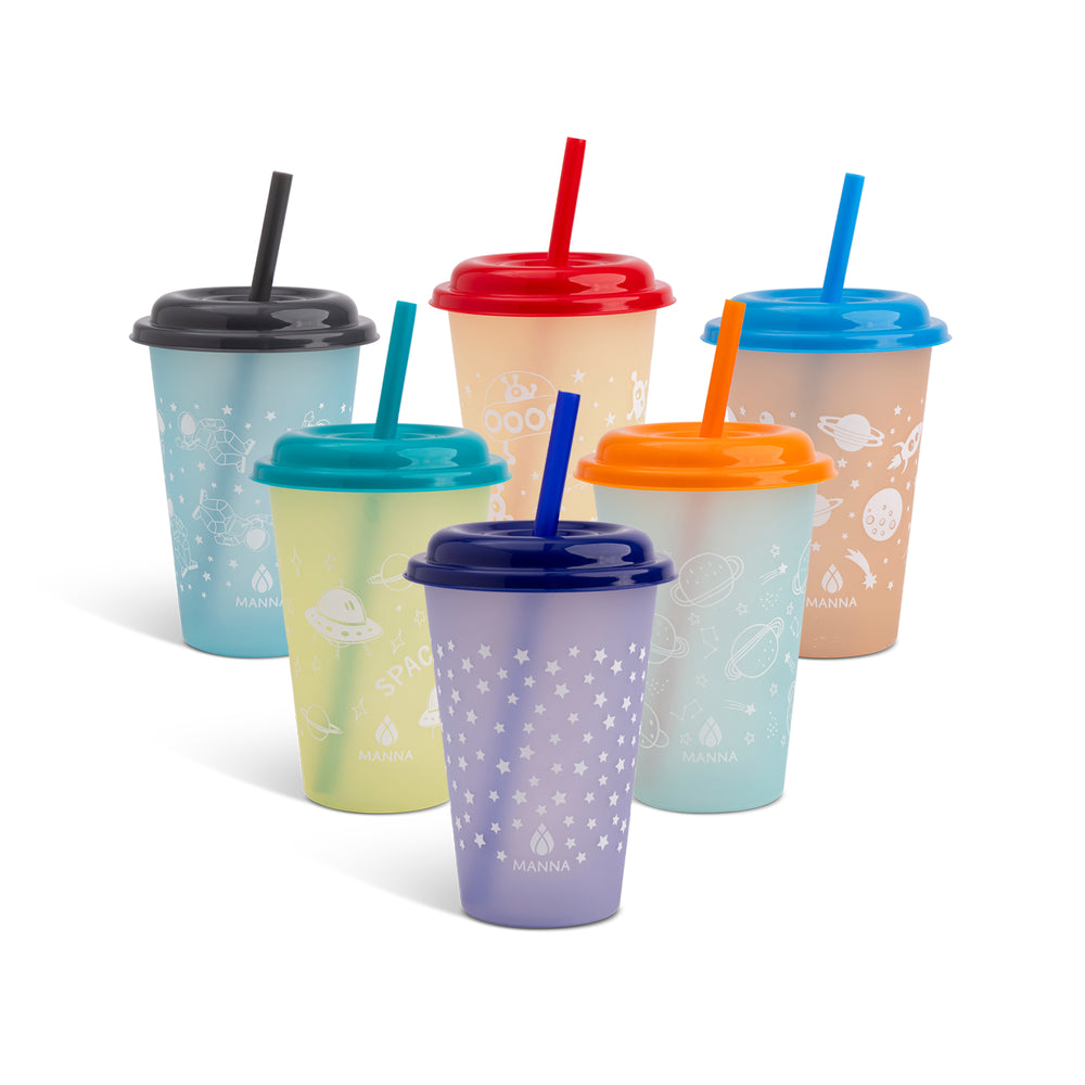 6-Piece Kid's Space Color-Changing Cup Set