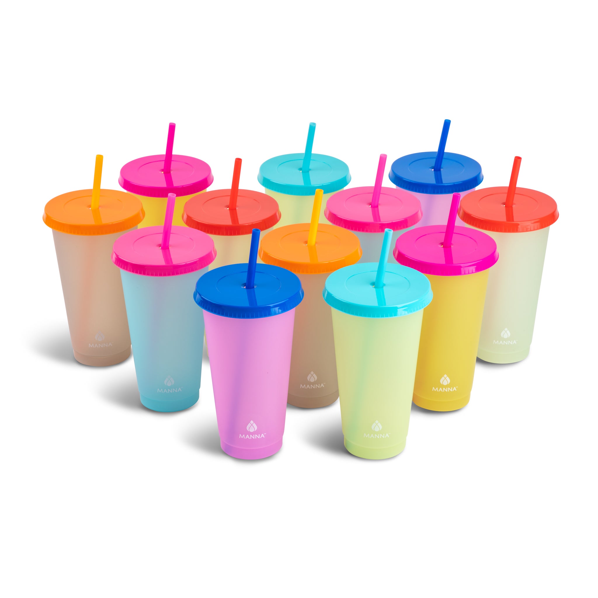 24-Piece Bright Color-Changing Cup Set