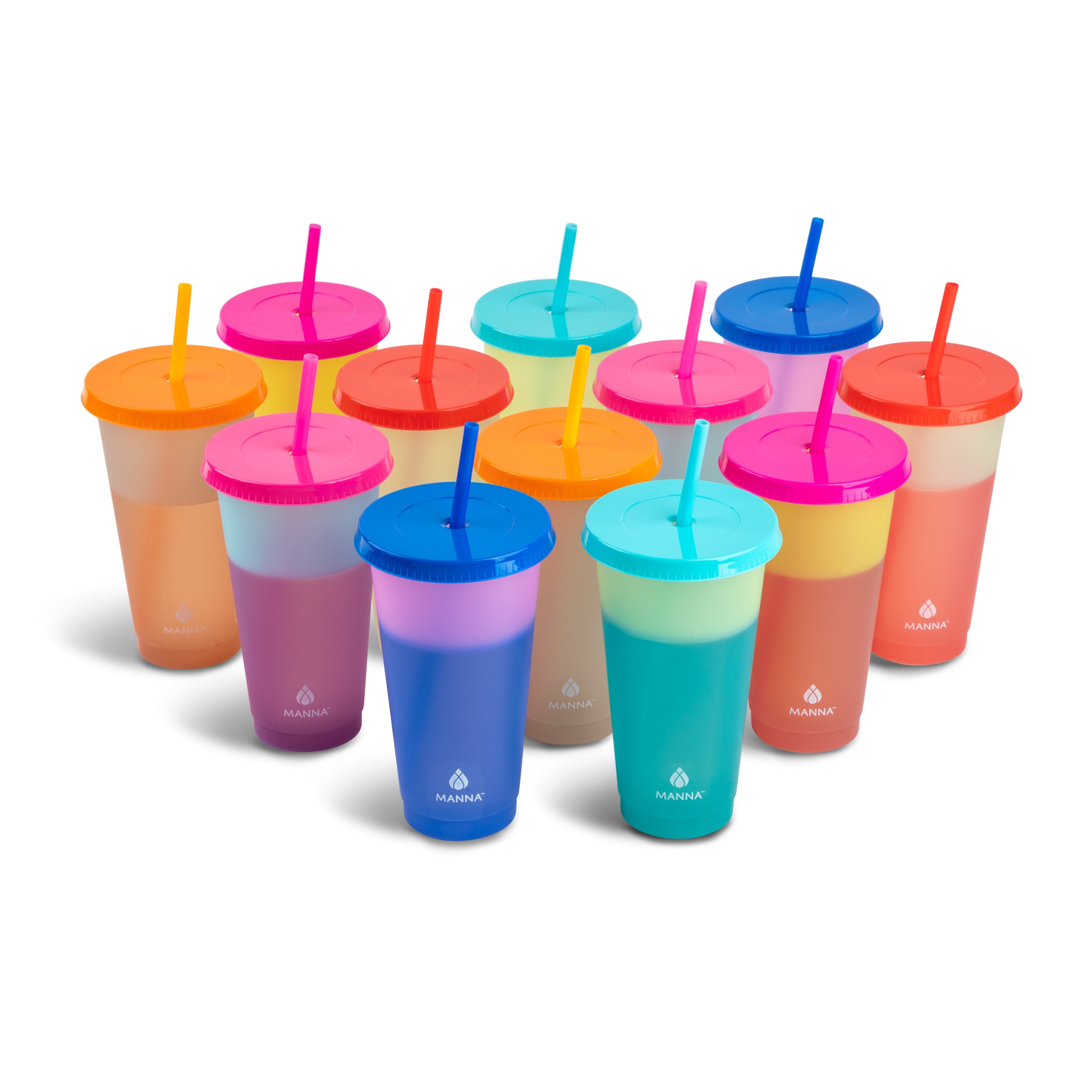 24-Piece Bright Color-Changing Cup Set