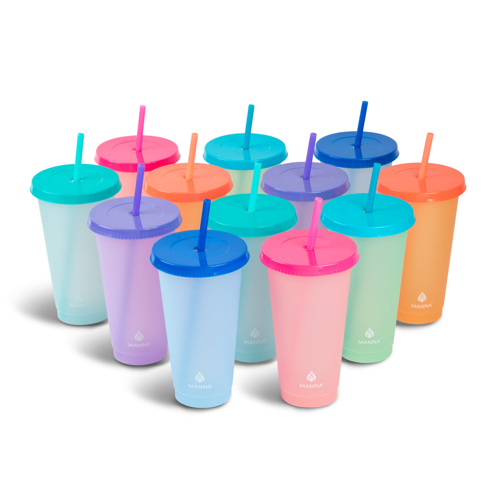 24-Piece Pastel Color-Changing Cup Set