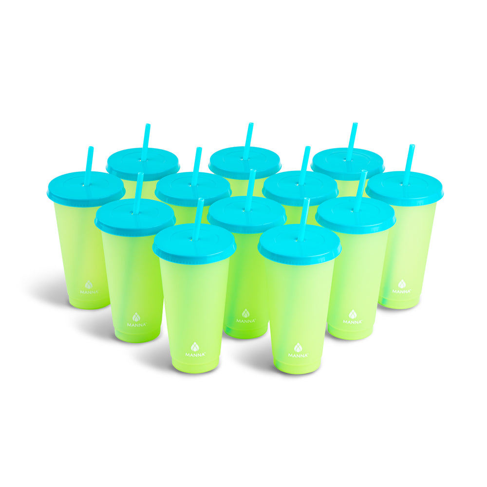 24-Piece Lime Color-Changing Cup Set